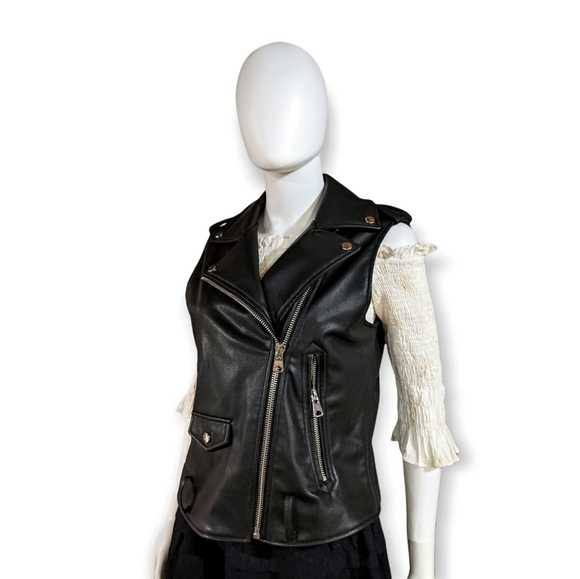 Zara Faux Leather Vest - Picture 1 of 6